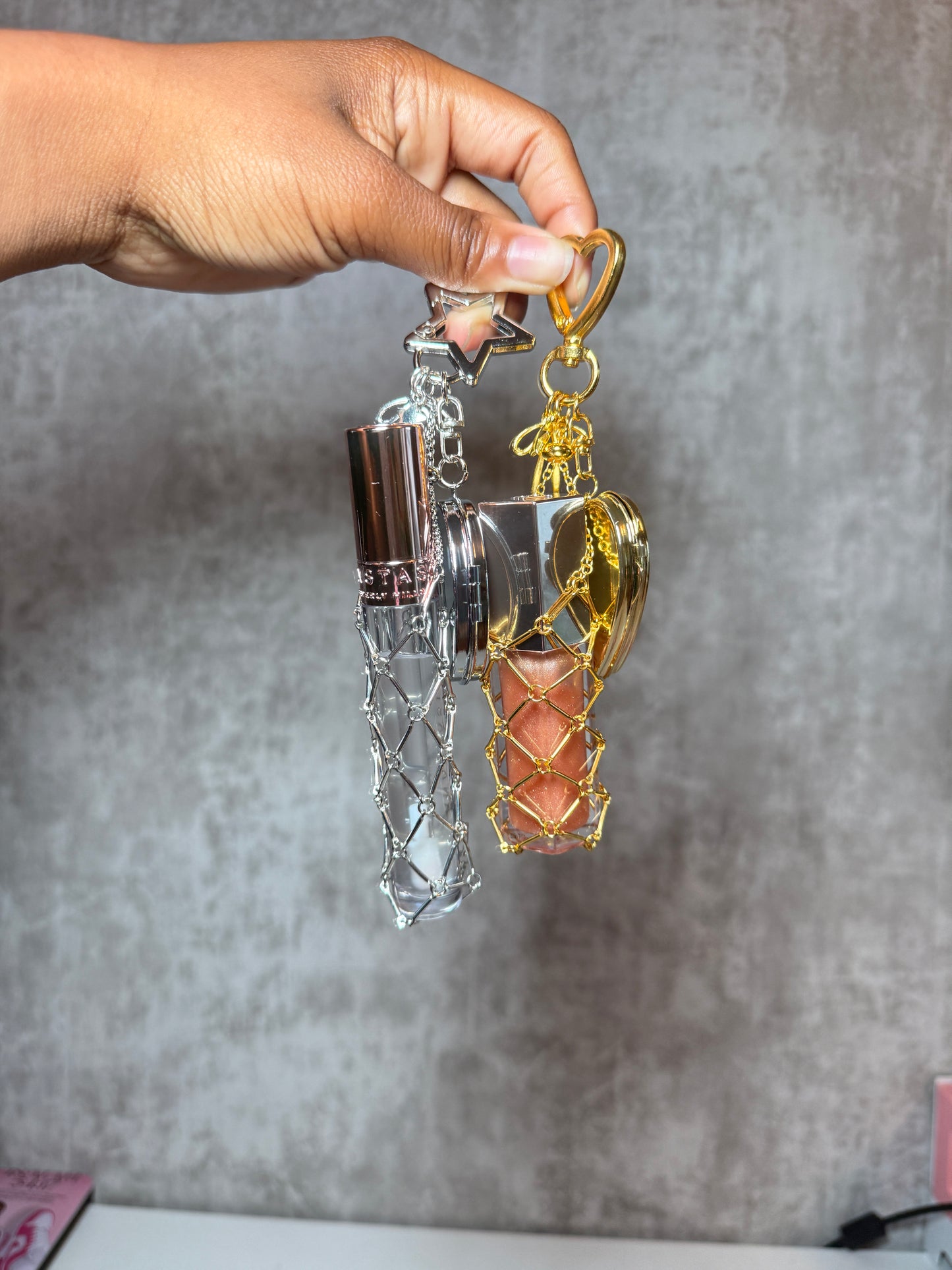 Luxury Lip Gloss Holder Keychain