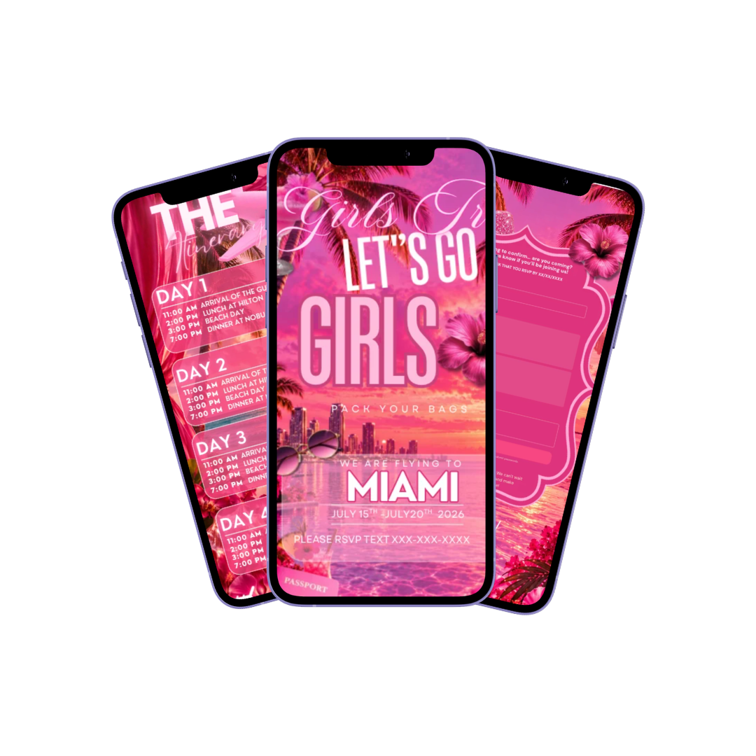 Girls Trip Interactive Invitation