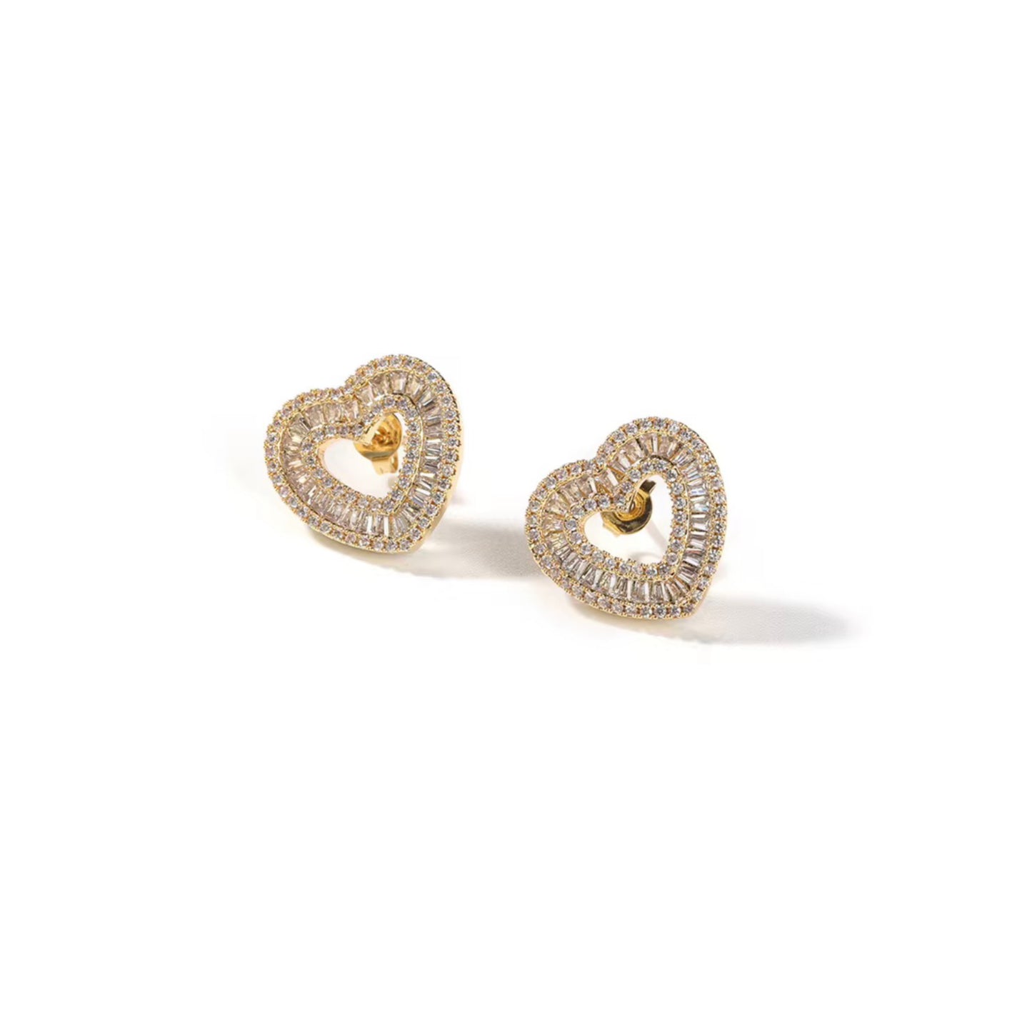 Hollow Heart Studs (preorder)