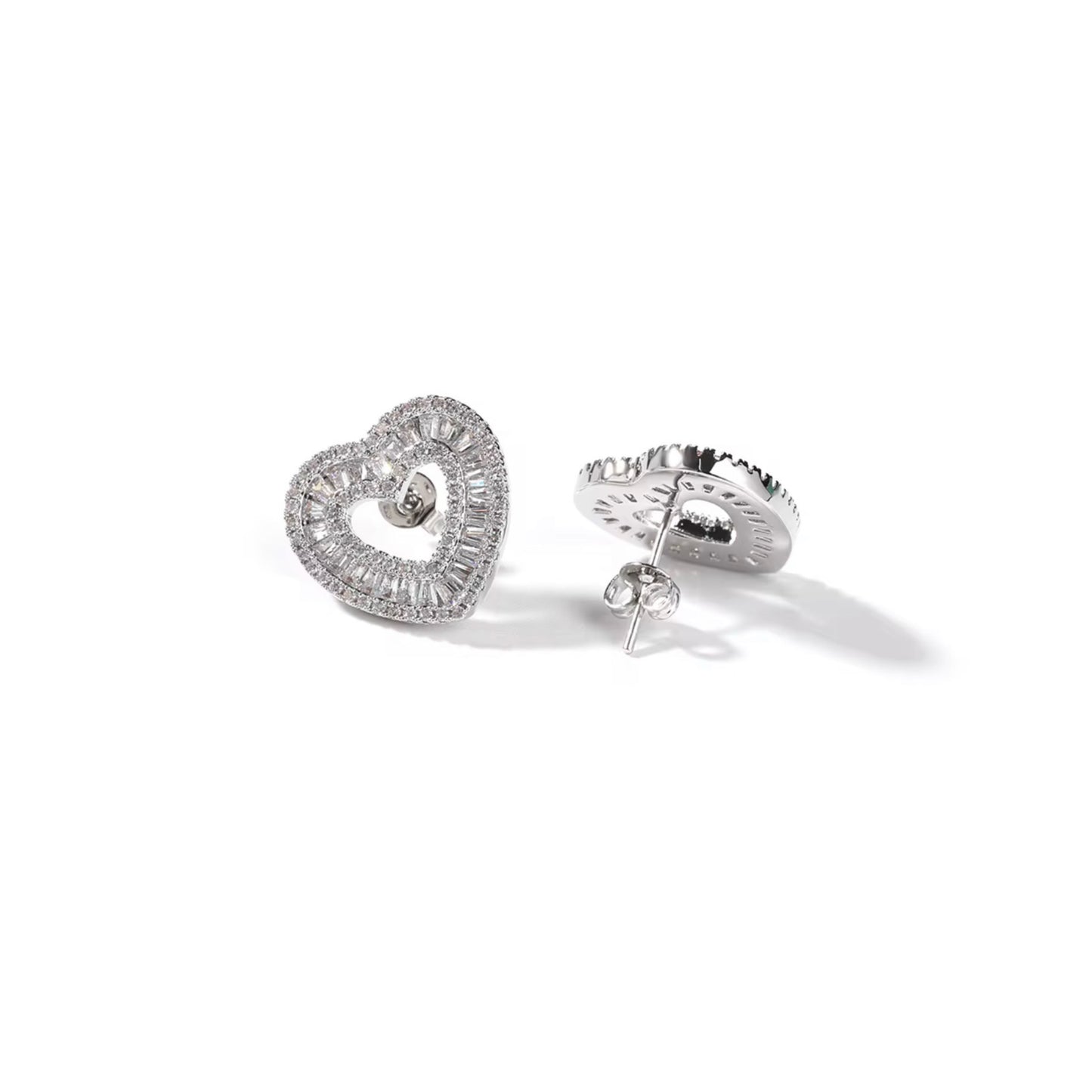 Hollow Heart Studs (preorder)