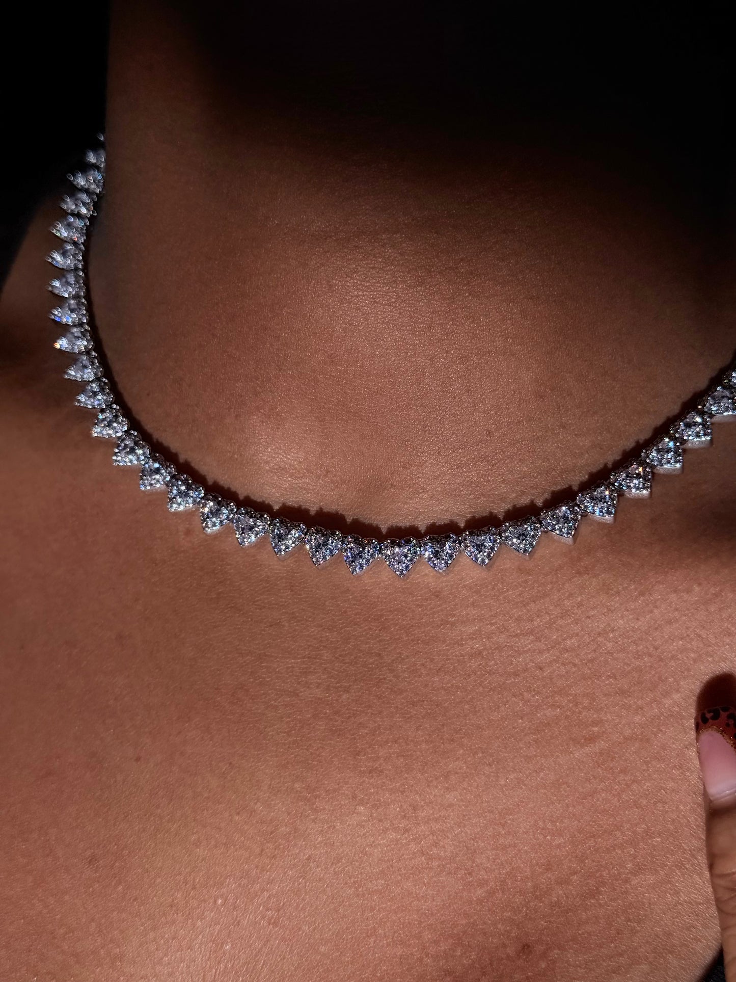 Iced Mini Hearts Necklace (preorder)
