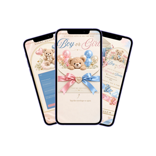 Gender Reveal Interactive Invitation